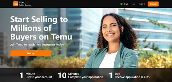 Temu anuncia ingresso à plataforma para vendedores locais no Brasil
